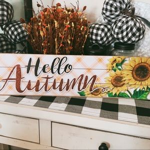 Fall Autumn "Hello Autumn" Sign